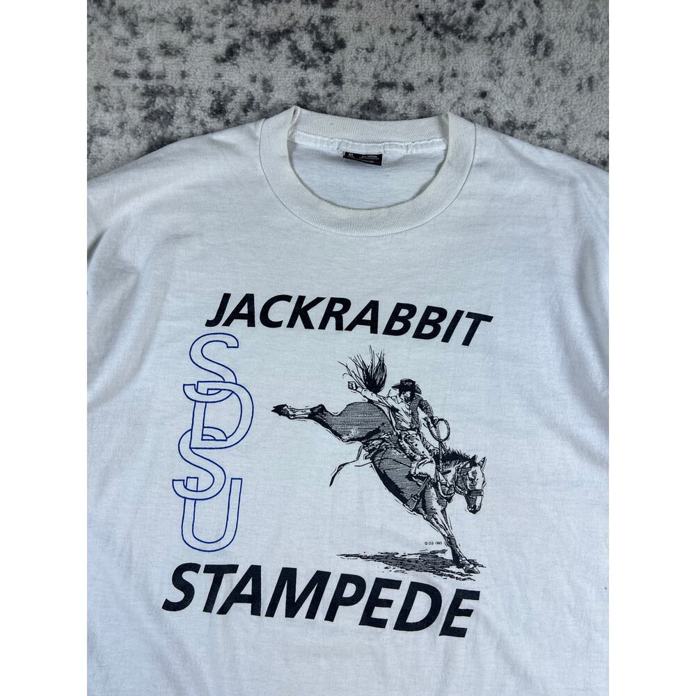 Vintage SDSU Collage Stampede T-shirt Adult XL 1993 University South Dakota - Picture 2 of 7
